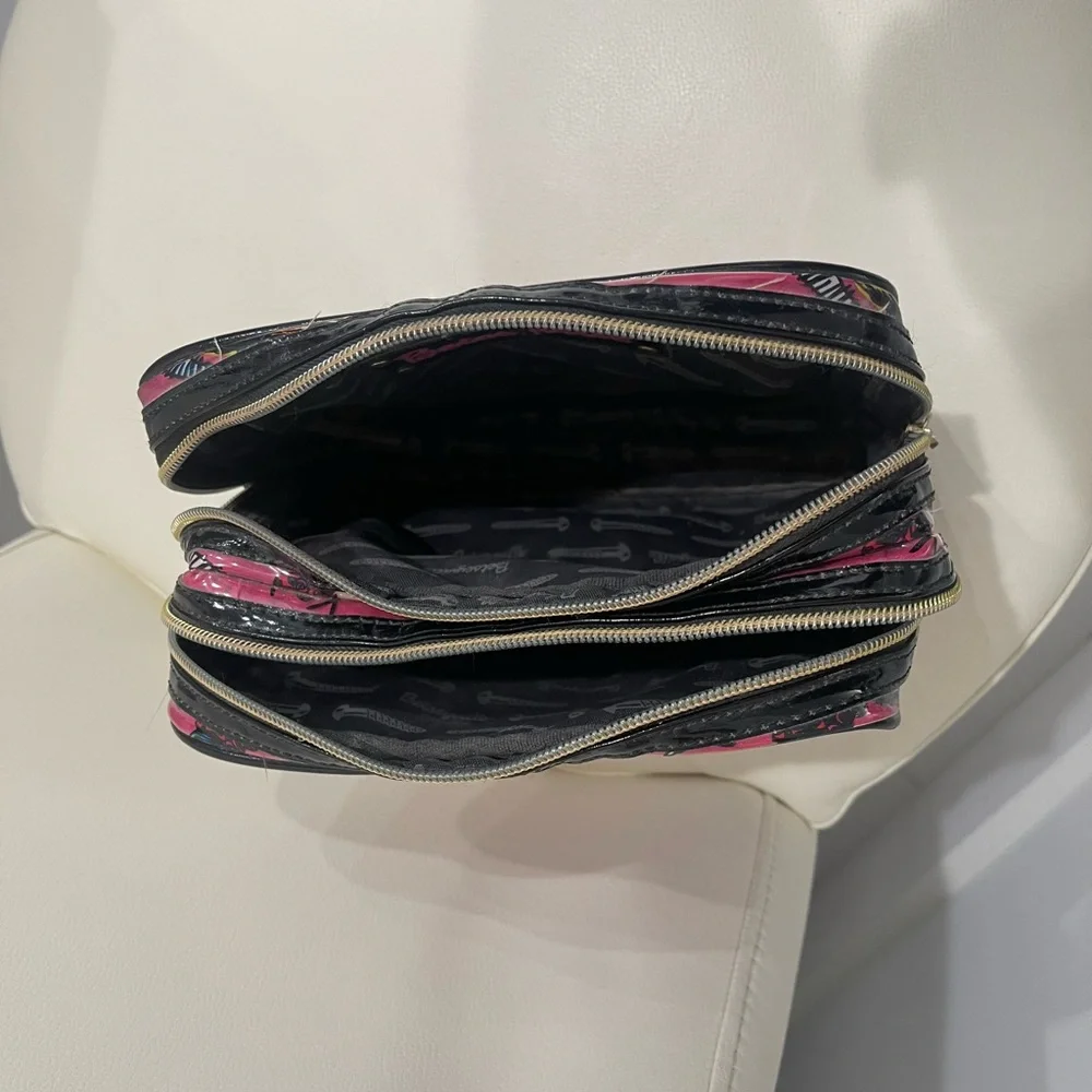 Betsey Johnson Pink Y2K Betseyville Graphic Cosmetic Bag